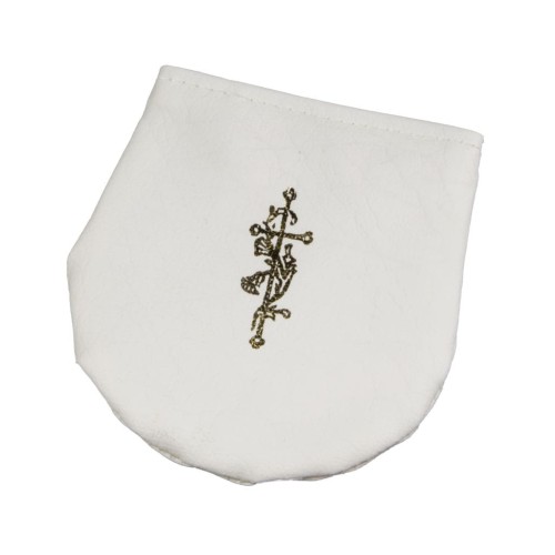 Etui na różaniec - skórkowe białe