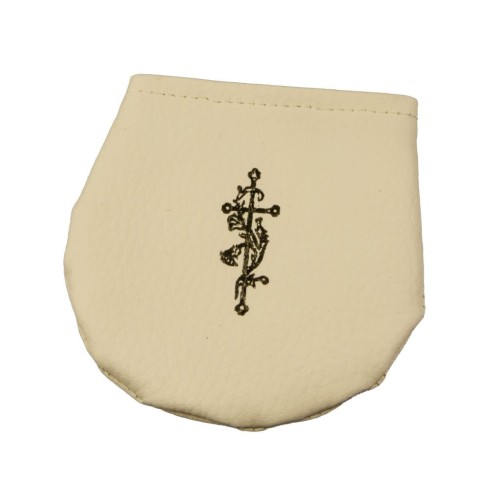 Etui na różaniec - skórkowe ecru