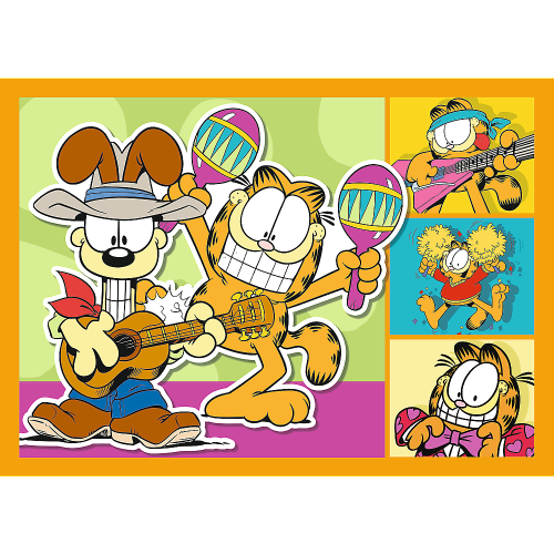 TREFLPuzzle 4w1 - Garfield kocha lazanię