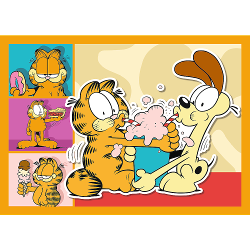 TREFLPuzzle 4w1 - Garfield kocha lazanię