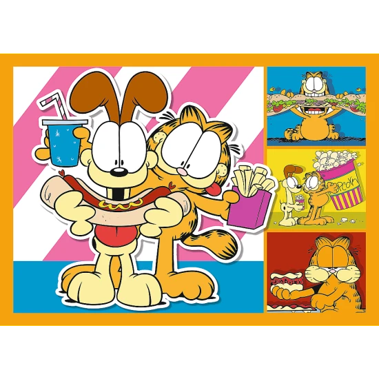 TREFLPuzzle 4w1 - Garfield kocha lazanię