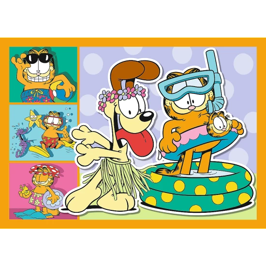 TREFLPuzzle 4w1 - Garfield kocha lazanię