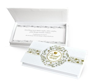 Pudełko ozdobne na banknoty z okazji Chrztu Świętego 