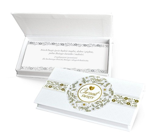 Pudełko ozdobne na banknoty z okazji Chrztu Świętego