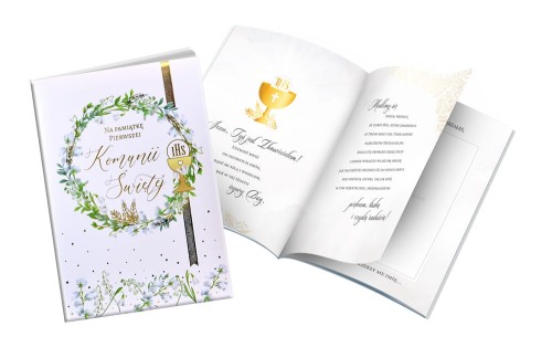 I Komunia Święta - Książeczka z życzeniami i kopertą