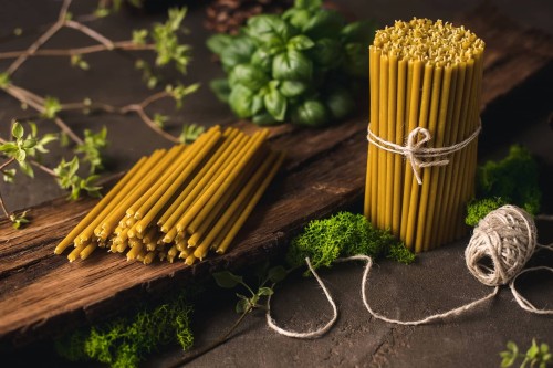 OFIARKI cerkiewne - 100% świece z wosku pszczelego - 50 sztuk