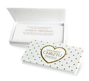 Pudełko ozdobne na banknoty z okazji Chrztu Świętego 