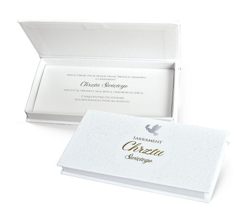 Pudełko ozdobne na banknoty z okazji Chrztu Świętego
