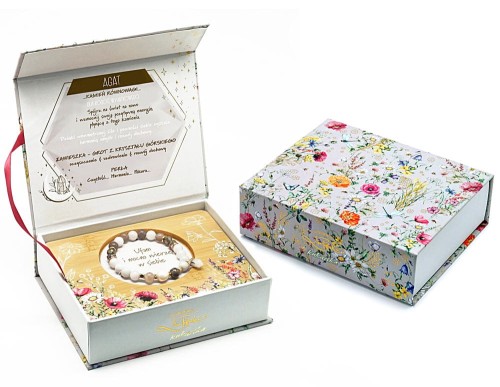 Bransoletka - AGAT minerał w pamiątkowym pudełku