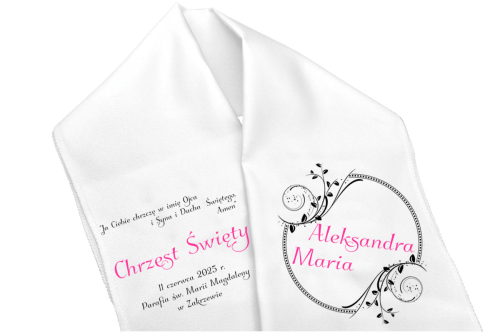 Zestaw do Chrztu Świeca Szatka Pudełko na Chrzest w stylu RETRO
