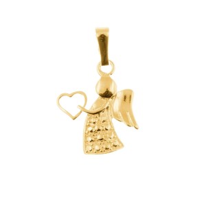 Przywieszka srebrna pr. 925 pozłacana Aniołek z serduszkiem, 1,3g