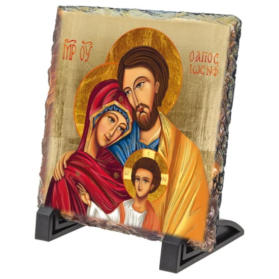 Rodzina Święta Bizantyjska - Obrazek Religijny na granicie