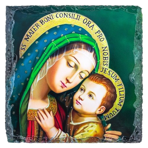 Matka Boska Dobrej Rady - Obrazek Religijny na granicie