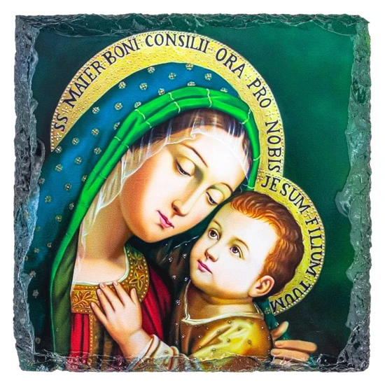 Matka Boska Dobrej Rady - Obrazek Religijny na granicie