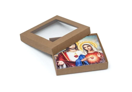Serce Jezusa i Serce Maryi - Obrazek Religijny na granicie