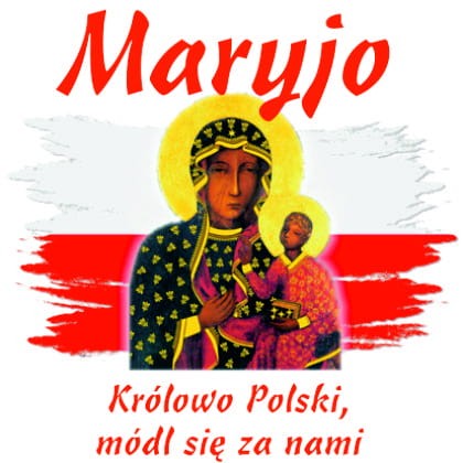 MB czestochowska Pudełeczko na różaniec z nadrukiem KRÓLOWO POLSKI