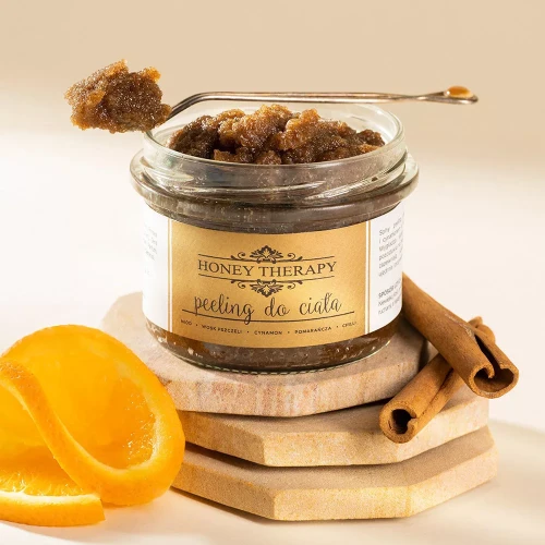 Peeling do Ciała: Miód, Wosk, Cynamon, 250g PERŁA RYNKU