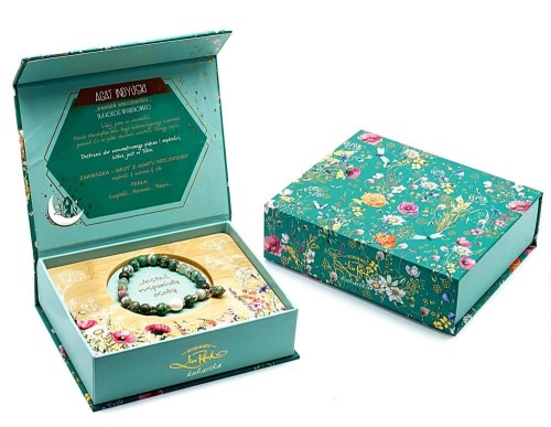 Bransoletka -AGAT Indyjski minerał w pamiątkowym pudełku