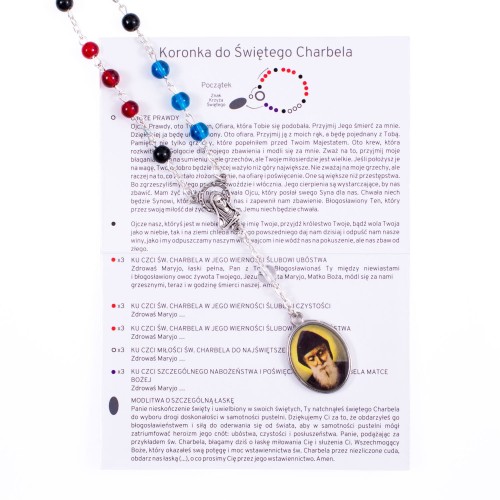 Bransoletka - Koronka do św. Charbela - instrukcja modlitwy