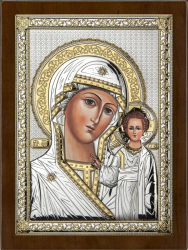 Obrazek srebrny IKONA Matka Boża Kazańska