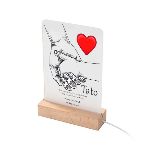 ampka nocna LED z nadrukiem - prezent pamiątka na Dzień Ojca