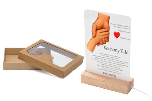 Lampka nocna LED z nadrukiem - prezent pamiątka na Dzień Ojca