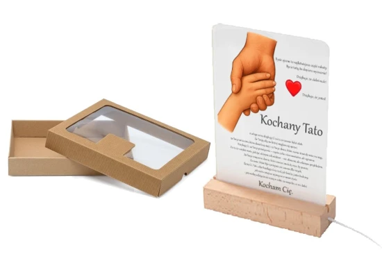 Lampka nocna LED z nadrukiem - prezent pamiątka na Dzień Ojca