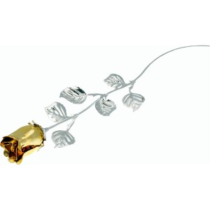 Posrebrzana róża papieska - ok.30cm