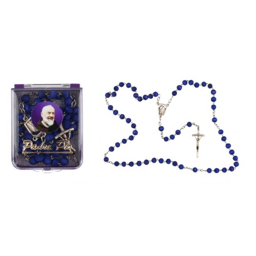 Różaniec zapachowy z pudełkiem – Ojciec Pio
