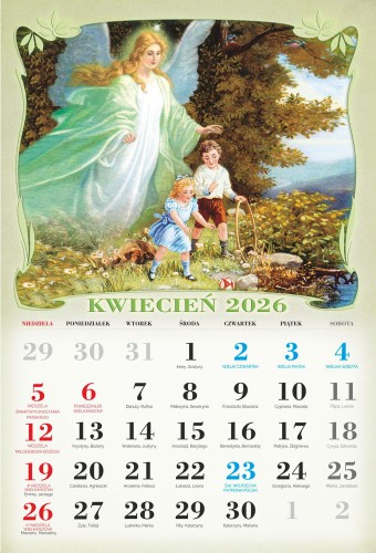 Kalendarz z Aniołem Stróżem 2026