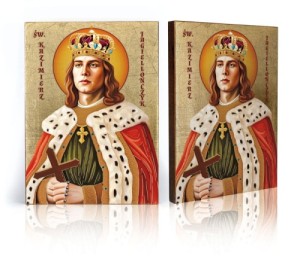 Ikona Święty Kazimierz Jagiellończyk z certyfikatem