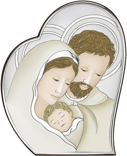 Obrazek srebrny - Święta Rodzina