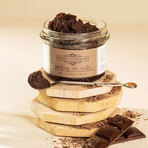 Peeling do Ciała: Miód, Wosk, Czekolada 250g PERŁA RYNKU