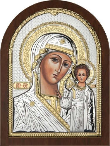 Obrazek srebrny IKONA Matka Boża Kazańska