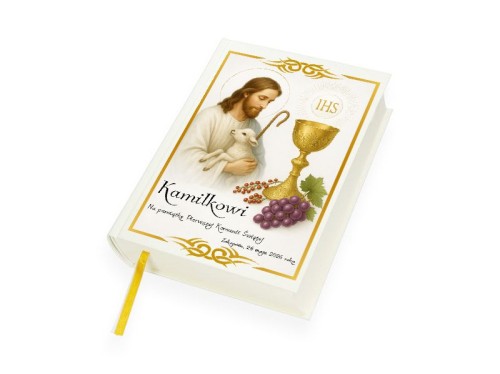 Pismo Święte Nowego i Starego Testamentu - oprawa twarda z nadrukiem IHS Komunia