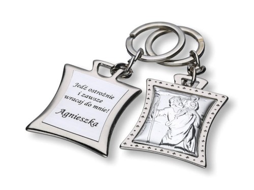 Srebrny brelok w pudełku ❤️ prezent & dedykacja GRAWER życzenia Grupa Krwi