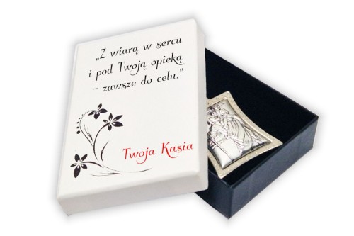 Srebrny brelok w pudełku ❤️ prezent & dedykacja GRAWER życzenia Grupa Krwi