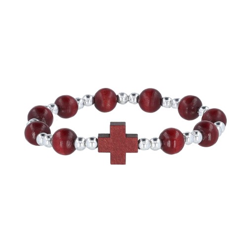 Bransoletka - dziesiątek różańca - 10 mm - burgund (