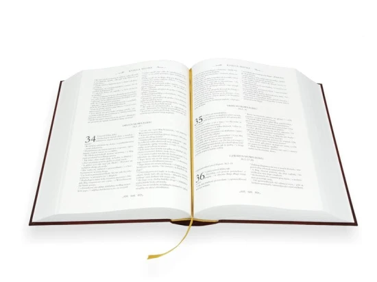 Pamiątkowa Biblia Rodzinna wygląd wewnątrz stronice tekst