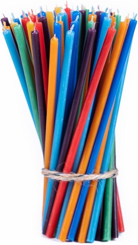 OFIARKI cerkiewne - 100% świece z wosku pszczelego - MIX 70 sztuk - 7 kolorów