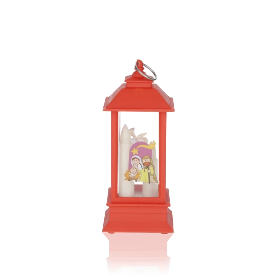 Lampion adwentowy na roraty LED CZERWONY