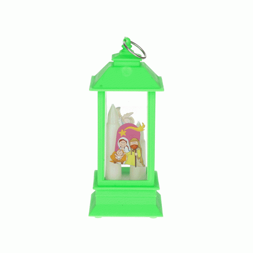 Lampion adwentowy na roraty LED ZIELONY
