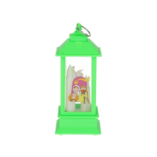 Lampion adwentowy na roraty LED ZIELONY