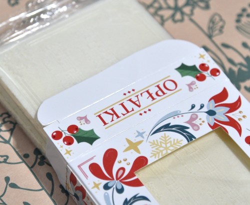 Opakowanie świąteczne 10 dużych opłatków w kartoniku - edycja świąteczna