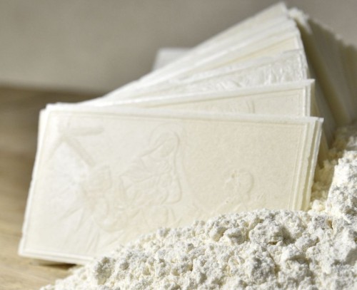 Opakowanie świąteczne 10 dużych opłatków w kartoniku - edycja świąteczna