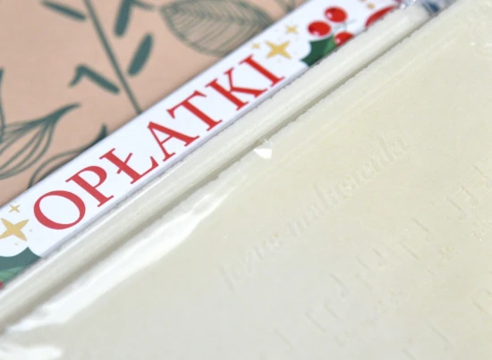 Opakowanie świąteczne 10 dużych opłatków w kartoniku - edycja świąteczna