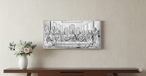 Obrazek srebrny - Ostatnia wieczerza i propozycja aranżacji na ścianie