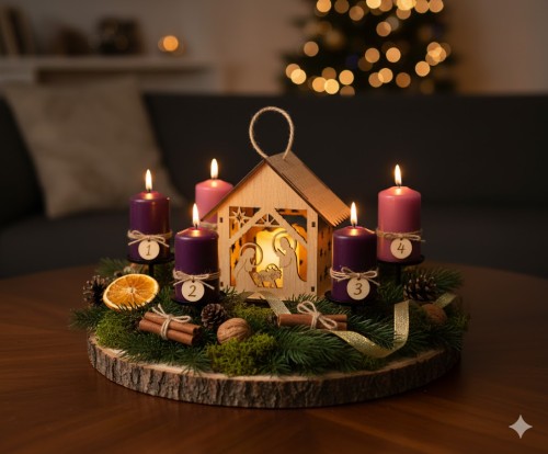 Lampion w aranżacji świątecznej