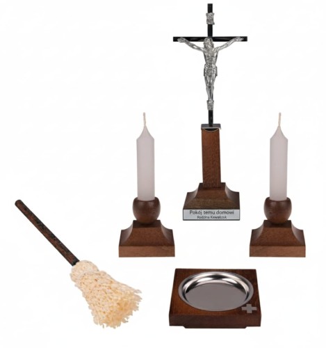 Zestaw kolędowy Drewniany PREMIUM - brązowy z grawerem