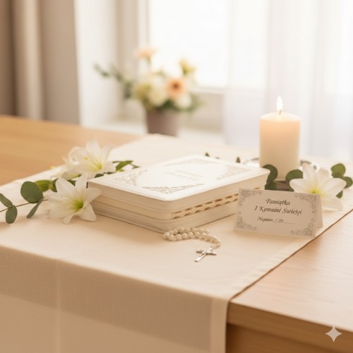 Pismo Święte w aranżacji komunijnej